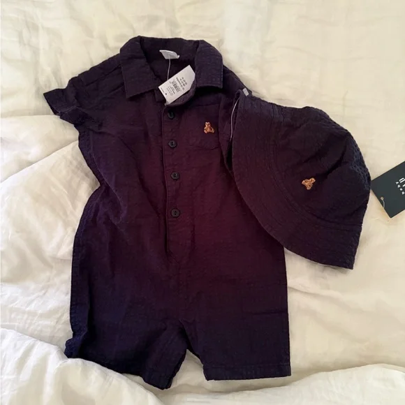 NWT Baby GAP Matching Set in Navy Blue - Picture 1 of 4